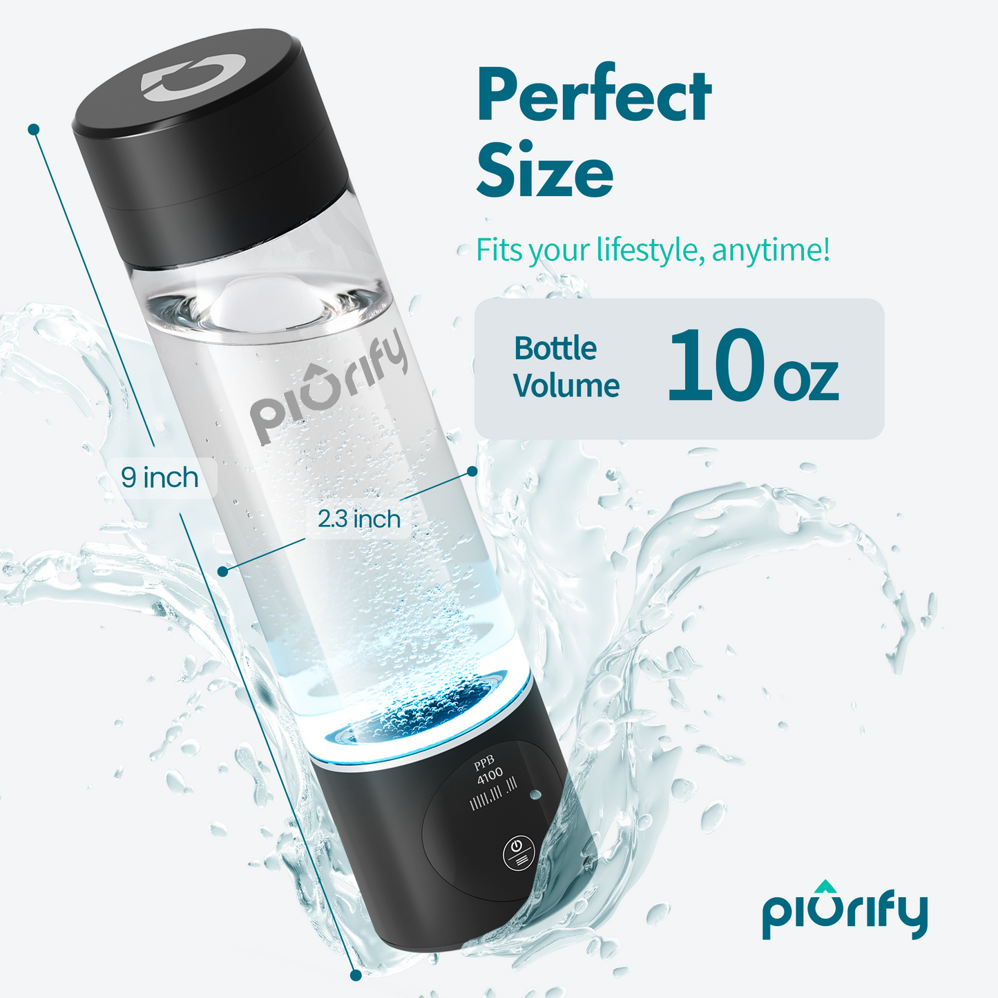 PIURIFY Hydrogenator® Bottle - Black