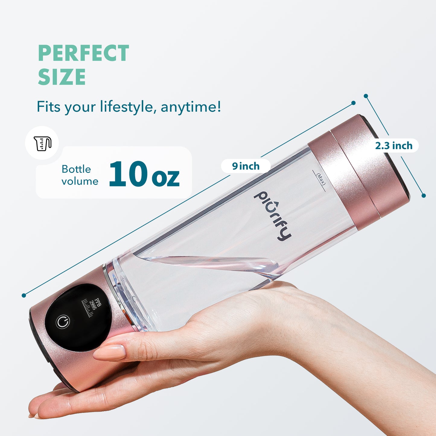 PIURIFY Hydrogenator® Bottle - Pink